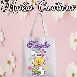 Pooh bunny custom tote bag