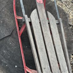 Vintage Canadian Two Rail Snow Sleigh (2-Rider) 
