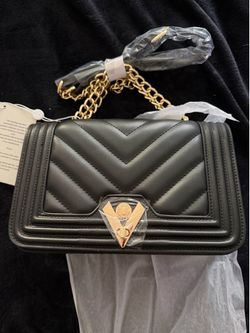 Valentino Orlandi Black Quilted Shoulder Bag