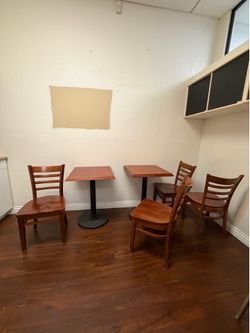 2 tables and 4 chairs