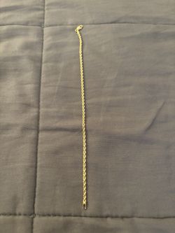 10K Yellow Gold Rope Bracelet – 2.5mm – 8 Inch