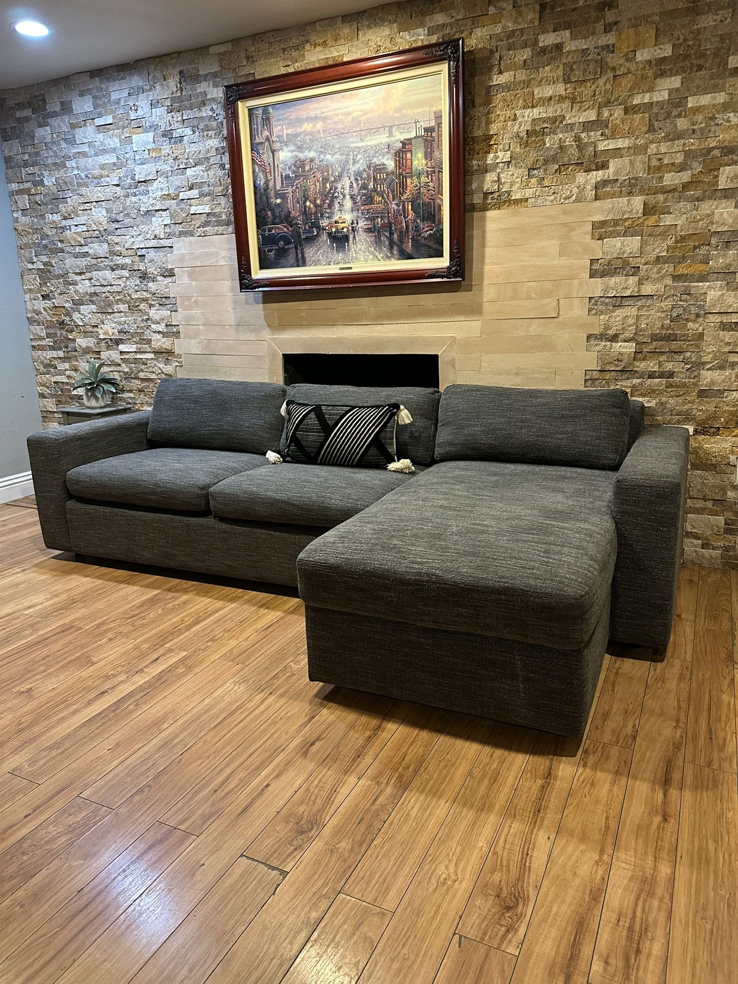 FREE DELIVERY- West Elm Sectional Sofa W Sleeper Pullout Bed and Storage 