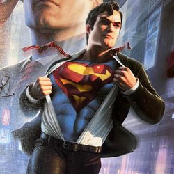 Superman Call To Action framed Canvas By Sideshow