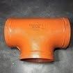 8" / 219.1 Victaulic Groove End Tee Fitting, No. 20, Ductile Iron, Orange, LPCB