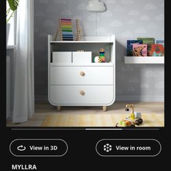 Myllra White Changing Table / Dresser