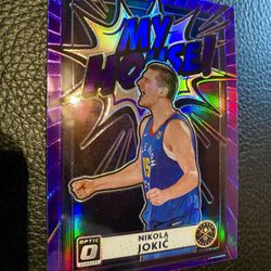 Nikola Jokic 2020-21 Panini Donruss Optic Basketball #9 MY HOUSE PURPLE PRIZM! NUGGETS! 