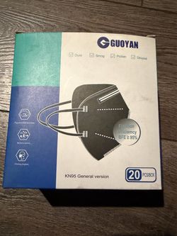 GUOYAN KN95 Face Masks White 5-Layer Protection 20 Count