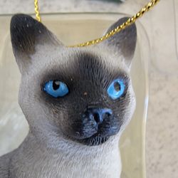 Vintage Limited Edition Siamese Cat Christmas Ornament Seasonal Decor