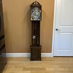 Tempus Fugit 70” Clock Westminster Chime Vintage