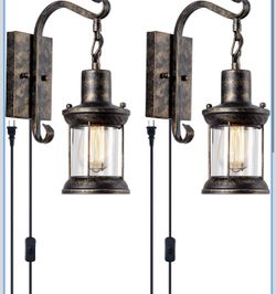 Rustic Wall Lamps, Lantern Wall Sconce X(123)
