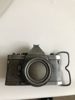 Slr camera belt buckle !! Vintage !! Rare! Bergamot 1979 photography !!!! Collectors