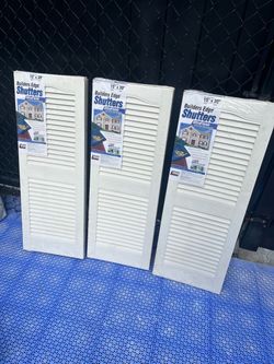 Builders Edge Shutters 15" x 39" – Set of 3