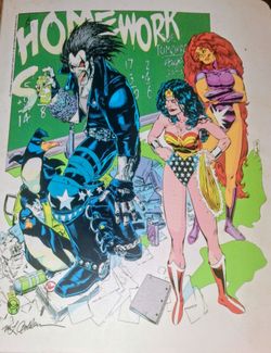 1992 DC 3-Ring Binder & 1994 DC Skybox 73 Trading Cards (missing 17)