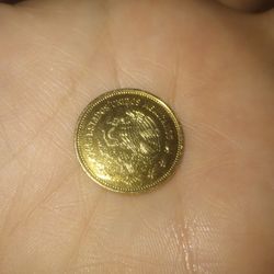 1983 20 Cent Mexican  Gold Plated Coin