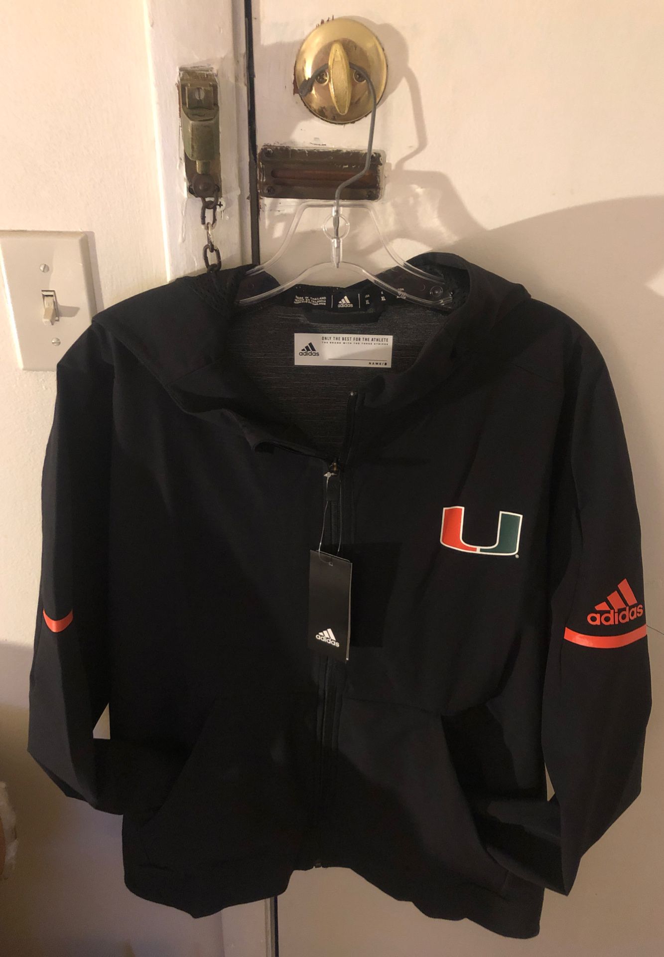 Miami Hurricanes Adidas Womens Squad Woven Jacket XL