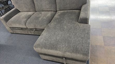 Gray Fabric Sectional Sofa with Chaise
