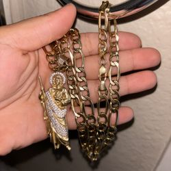 San Judas Pendent & Chain