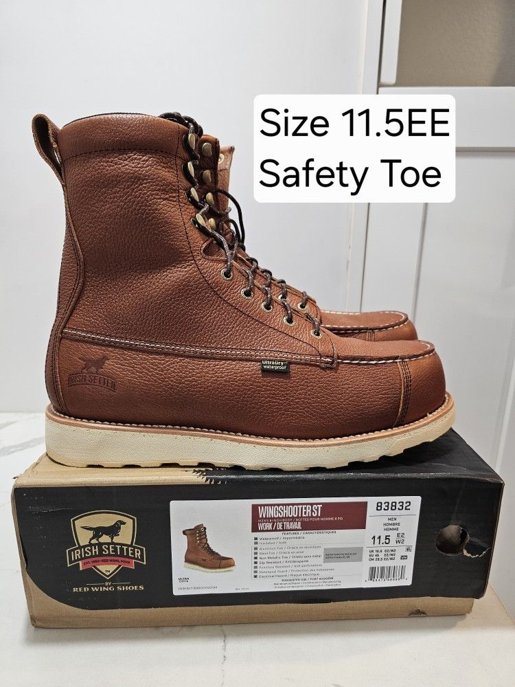 Red Wings Irish Setter Safety Toe Work Boots Size 11.5