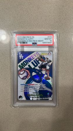 2025 One Piece Dodgers x One Piece Night #010 MONKEY D LUFFY PSA 10