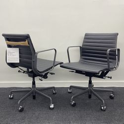 🔥100% AUTHENTIC🔥BRAND NEW HERMAN MILLER EAMES ALUMINUM GROUP MANAGEMENT CHAIR! PNEUMATIC LIFT! MANY AVAILABLE! 🔥BLACK LEATHER🔥