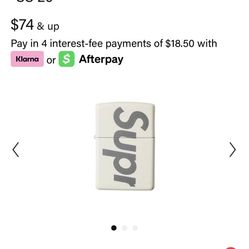 Supreme zippo glow in the dark lighter