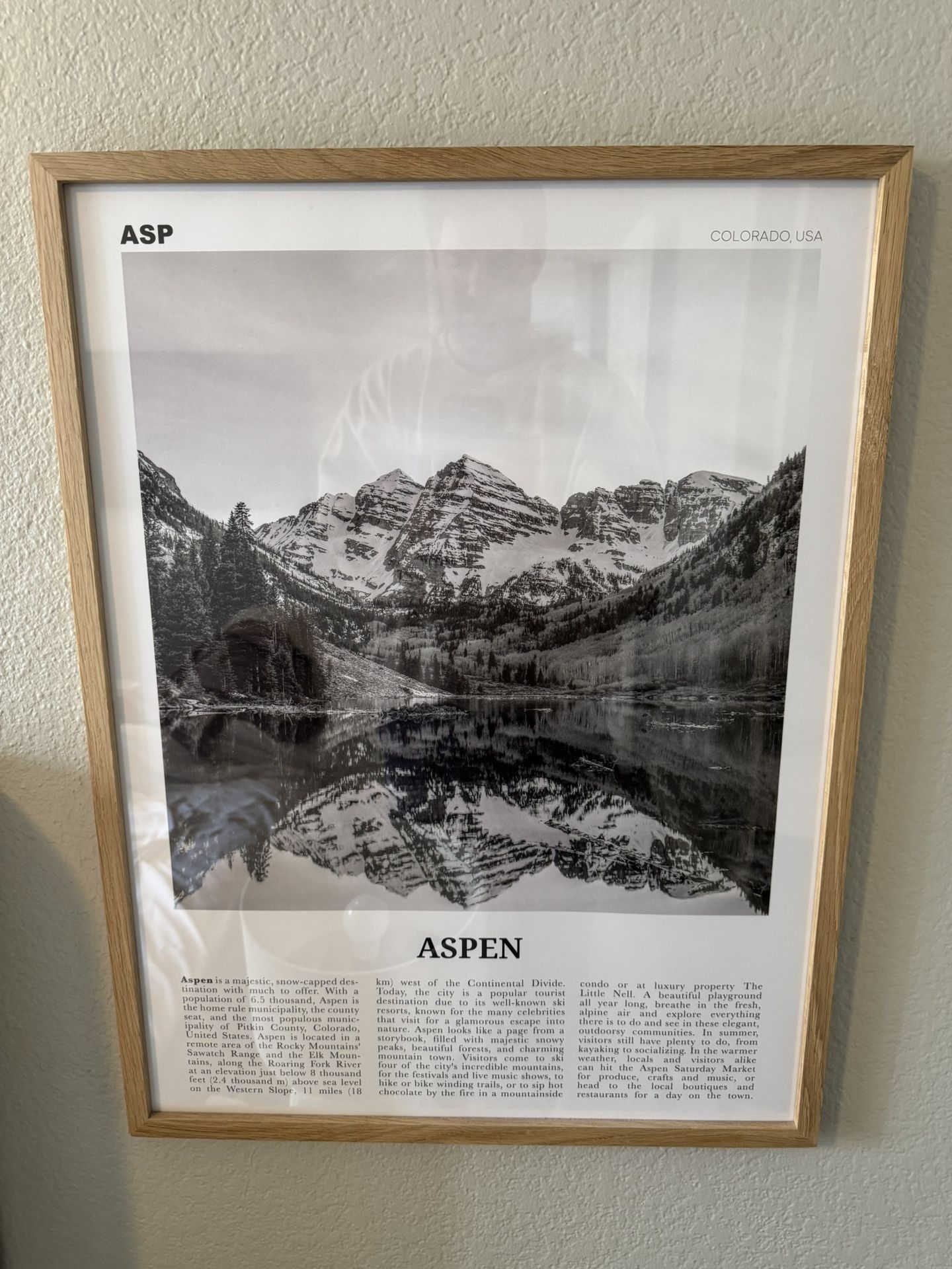 Framed Aspen Poster – 25”H x 19”W x 1”D