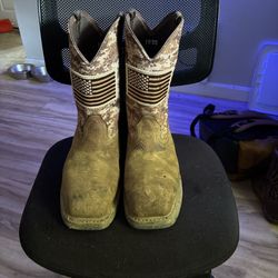 Ariat Steel Toe American Flag Boot Size 10ee