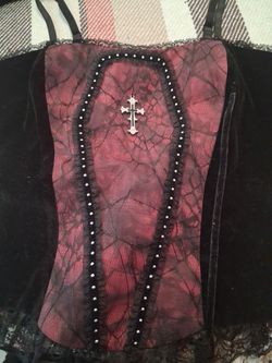 Vampire  velvet corset adult size Large $25