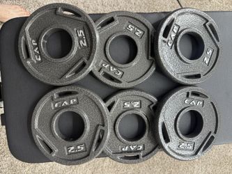 (6) 2.5lb Barbell plates 15lb Total