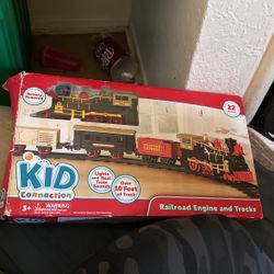 Railroad Engine And Tracks 