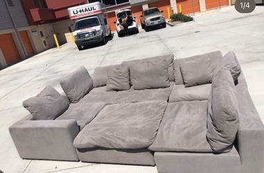 Absolutely Beautiful Gray Modular Cloud Sectional Couch In Near New Condition From Jerome s for Sale in San Diego CA OfferUp