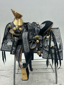 Monturas charras fuste de acero Monet chapeado en oro