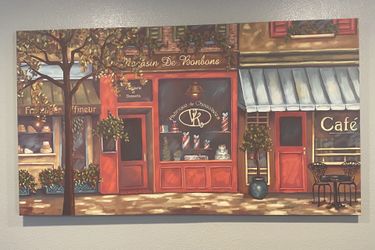 Paris France Street Themed Art Wall