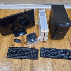 2× Old Desktop PC(Upgraded:SSD And Win10) and 24" HDTV