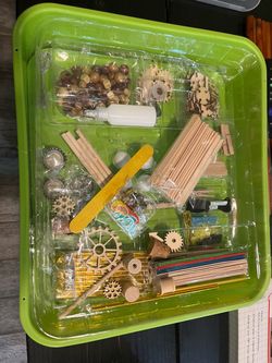 Kids STEM Craft Supply Kit with Wooden Parts