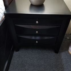 Brand New Black Nighstand (25.5"W X 17"D X 25.5"H)