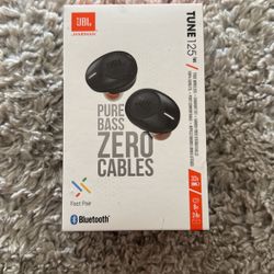JBL Tune 125TWS True Wireless In-Ear Headphones - Pure Bass Sound, 32H Battery, Bluetooth, Fast Pair, Comfortable, Wireless Calls, Music, Native Voice