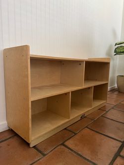 ECR4Kids Birch Kids Cubby Shelf – 6 Compartment Storage Organizer - Preschool/Montessori