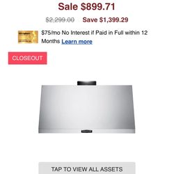 Signature Kitchen Suite Househood Fan