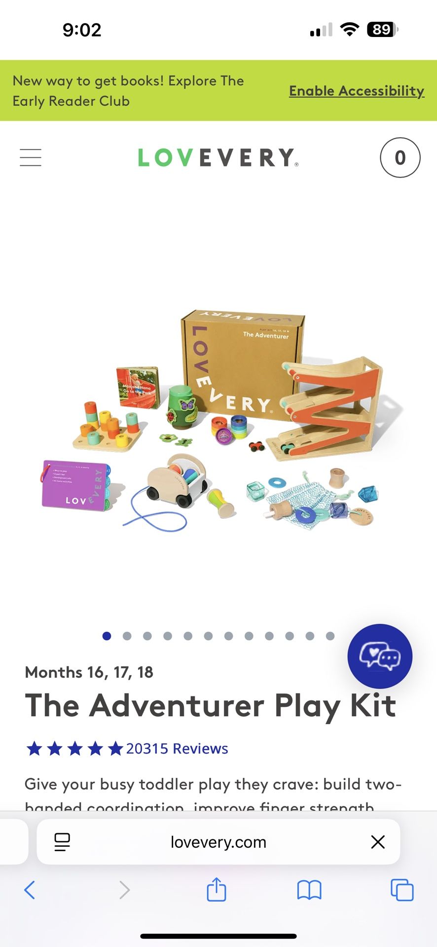 Lovevery play Kit 12+ Months