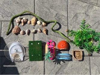Reptile/hermit crab tank & accessories