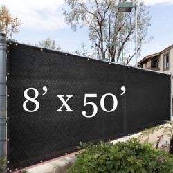8 X 50 Privacy Fence Black