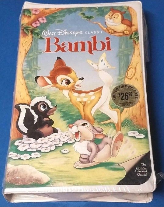 BAMBI VHS NEW Rare Black Diamond Edition Collectible