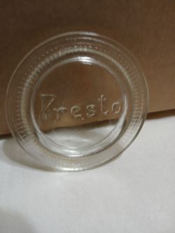 PRESTO CLEAR GLASS LID INSERT WITH METAL BOWTIE RING