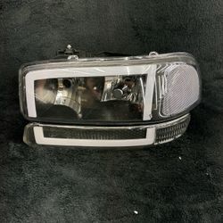 1(contact info removed) Chevy Silverado Tahoe Suburban LED C-Bar Headlights and Bumper Lights