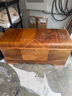 Vintage Wood Cedar Chest Trunk