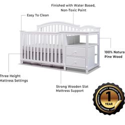 Sorelle Berkley Crib And Changer With Water Proof Mattress
