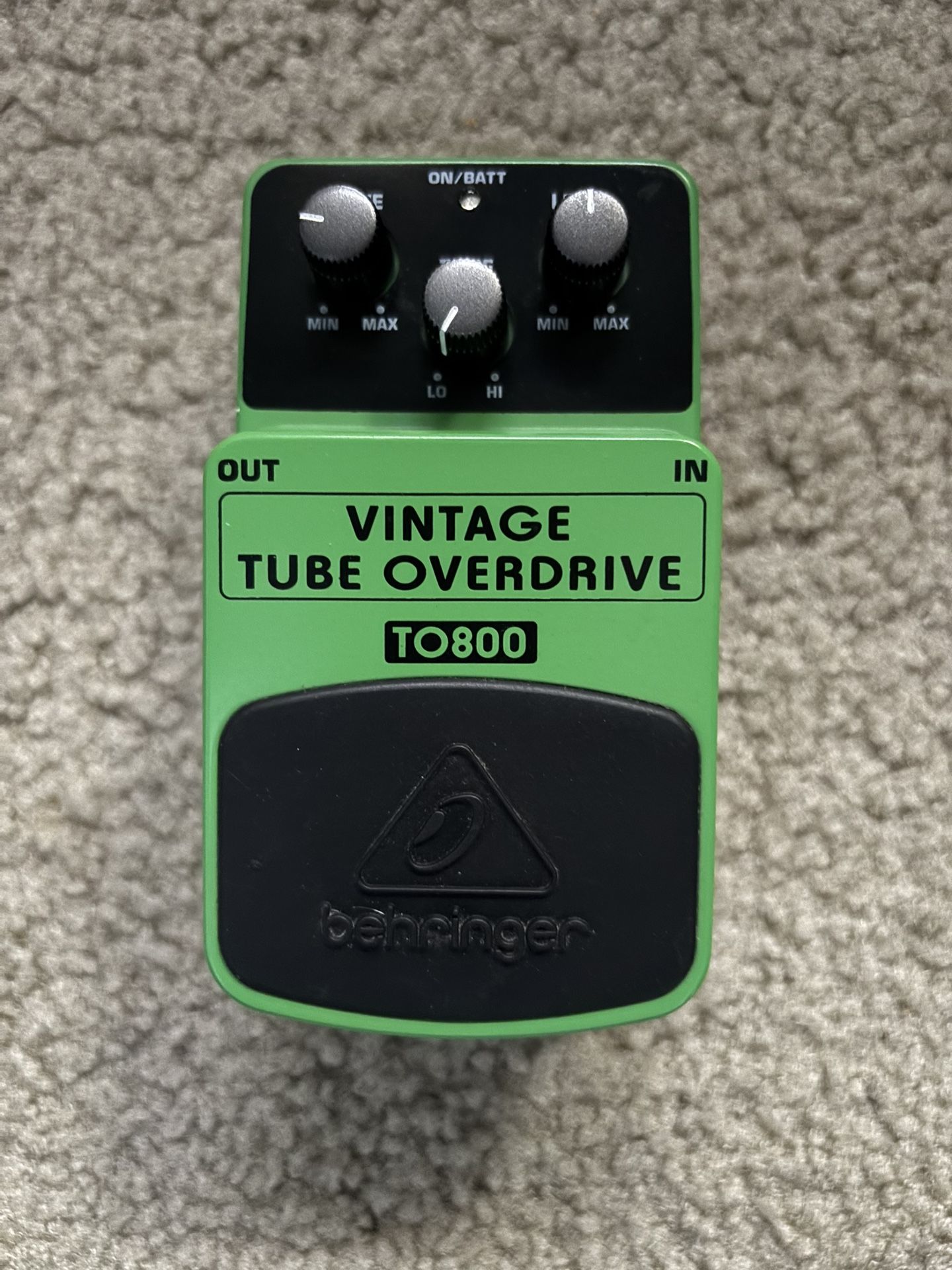 Behringer To-800 Tube Screamer Distortion Pedal For Guitar 