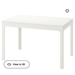 IKEA White Dining Table Expandable 