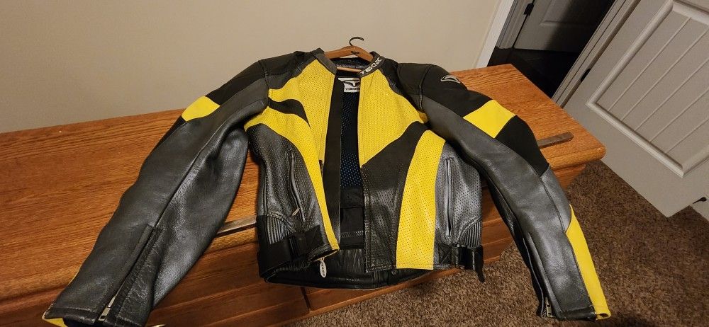 Technic Motorcycle Vented Leather Jacket